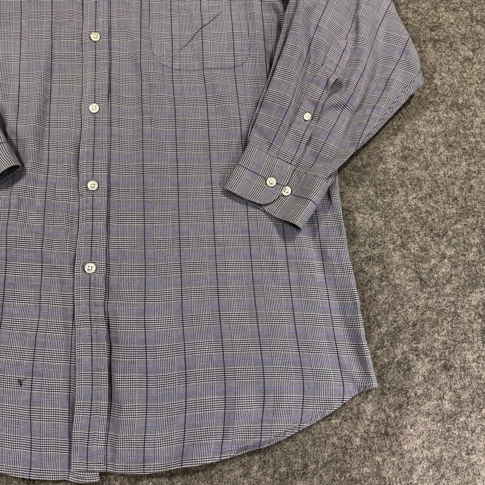 Ralph Lauren Purple‎ Label Dress Shirt Mens Large Blue Plaid Button Down Italy - Picture 5 of 12